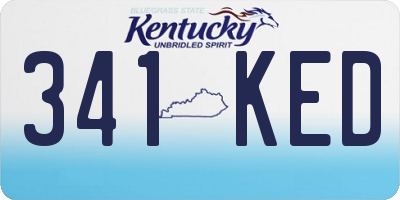 KY license plate 341KED