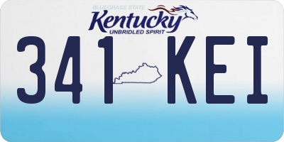 KY license plate 341KEI