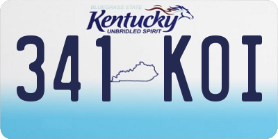 KY license plate 341KOI