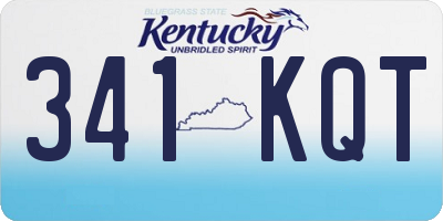 KY license plate 341KQT
