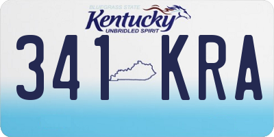 KY license plate 341KRA