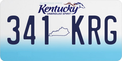 KY license plate 341KRG