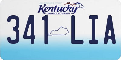 KY license plate 341LIA