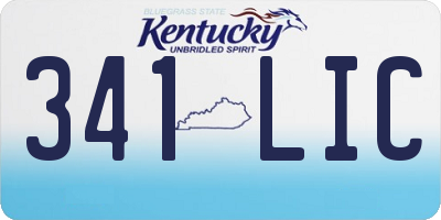 KY license plate 341LIC