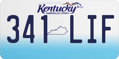 KY license plate 341LIF