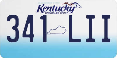 KY license plate 341LII