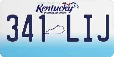 KY license plate 341LIJ