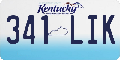 KY license plate 341LIK