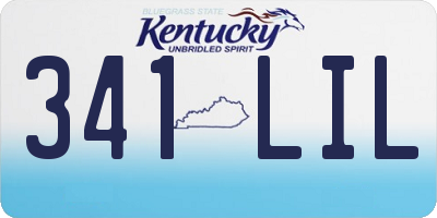 KY license plate 341LIL