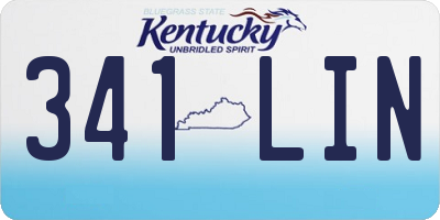 KY license plate 341LIN