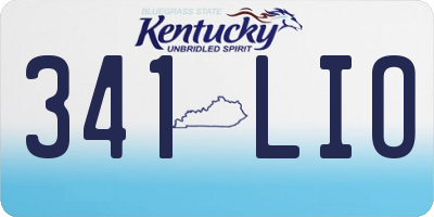 KY license plate 341LIO