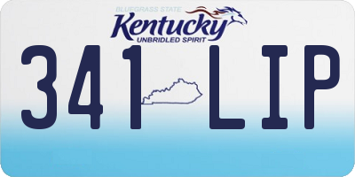 KY license plate 341LIP