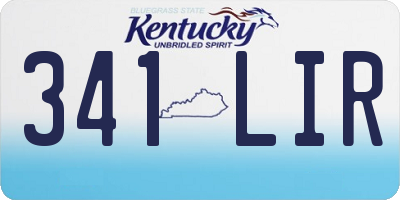 KY license plate 341LIR