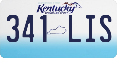 KY license plate 341LIS