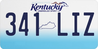 KY license plate 341LIZ