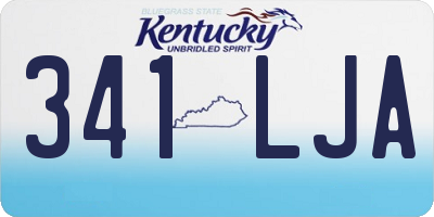 KY license plate 341LJA