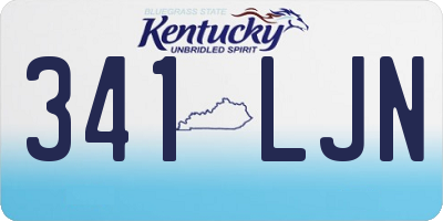 KY license plate 341LJN