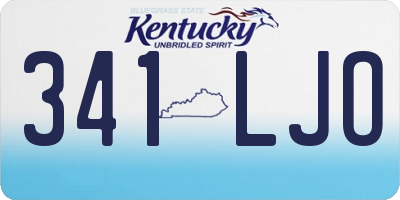 KY license plate 341LJO