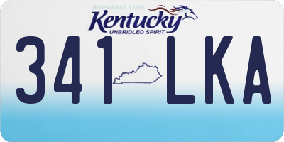 KY license plate 341LKA