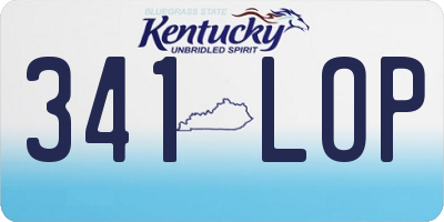 KY license plate 341LOP