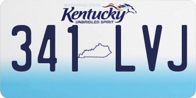 KY license plate 341LVJ
