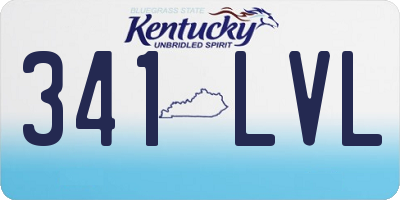 KY license plate 341LVL