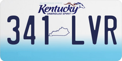 KY license plate 341LVR