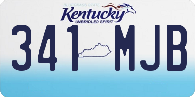 KY license plate 341MJB