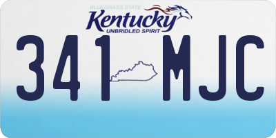 KY license plate 341MJC
