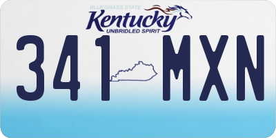 KY license plate 341MXN