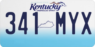 KY license plate 341MYX