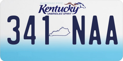 KY license plate 341NAA