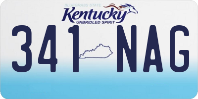 KY license plate 341NAG