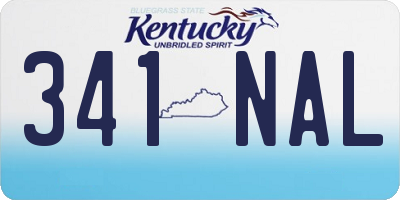 KY license plate 341NAL