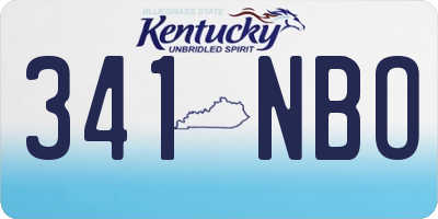 KY license plate 341NBO