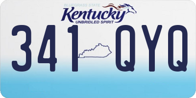 KY license plate 341QYQ
