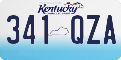 KY license plate 341QZA