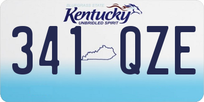 KY license plate 341QZE