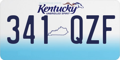 KY license plate 341QZF