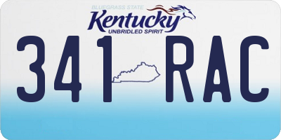 KY license plate 341RAC