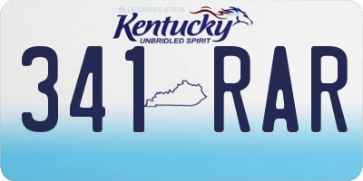 KY license plate 341RAR