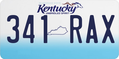 KY license plate 341RAX