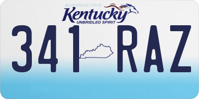 KY license plate 341RAZ