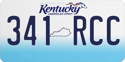 KY license plate 341RCC