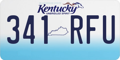 KY license plate 341RFU
