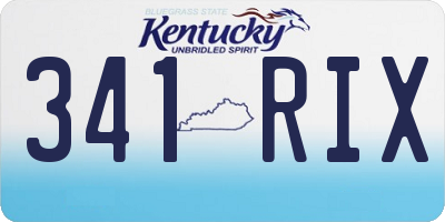 KY license plate 341RIX