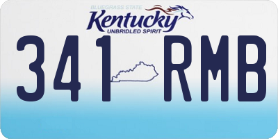KY license plate 341RMB