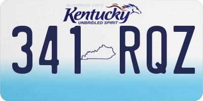 KY license plate 341RQZ