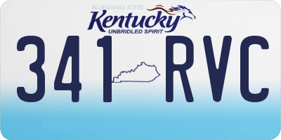 KY license plate 341RVC