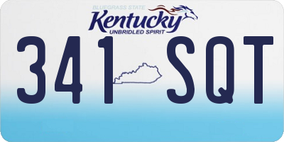 KY license plate 341SQT